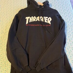 Thrasher Black and Red Hoodie